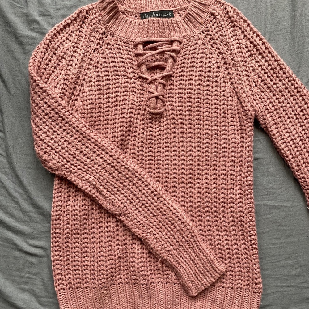 Pink pull over sweater
